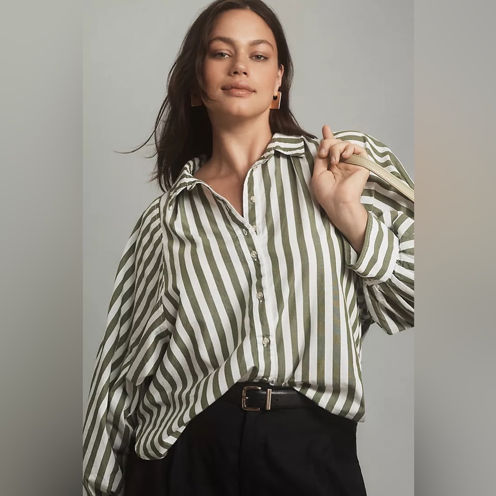 The Bailey Boyfriend Batwing Buttondown Blouse by Pilcro